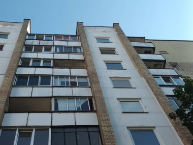 Vilnius, Litvanya 'nın banliyölerinde 80' ler ve 90 'lar mimarisi