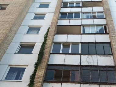 Vilnius, Litvanya 'nın banliyölerinde 80' ler ve 90 'lar mimarisi