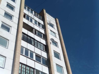 Vilnius, Litvanya 'nın banliyölerinde 80' ler ve 90 'lar mimarisi