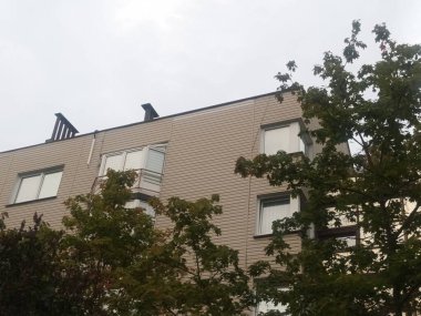 Vilnius, Litvanya 'nın banliyölerinde 80' ler ve 90 'lar mimarisi