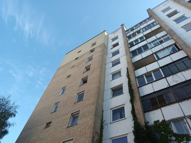 Vilnius, Litvanya 'nın banliyölerinde 80' ler ve 90 'lar mimarisi