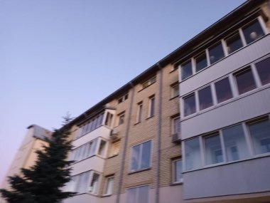 Vilnius, Litvanya 'nın banliyölerinde 80' ler ve 90 'lar mimarisi