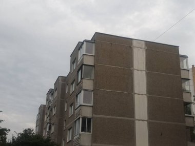 Vilnius, Litvanya 'nın banliyölerinde 80' ler ve 90 'lar mimarisi