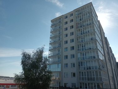 Vilnius, Litvanya 'nın banliyölerinde 80' ler ve 90 'lar mimarisi