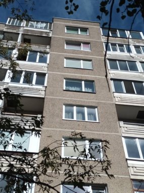 Vilnius, Litvanya 'nın banliyölerinde 80' ler ve 90 'lar mimarisi