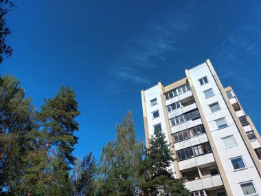 Vilnius, Litvanya 'nın banliyölerinde 80' ler ve 90 'lar mimarisi