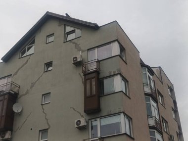 Vilnius, Litvanya 'nın banliyölerinde 80' ler ve 90 'lar mimarisi