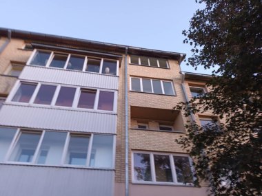 Vilnius, Litvanya 'nın banliyölerinde 80' ler ve 90 'lar mimarisi