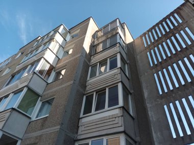 Vilnius, Litvanya 'nın banliyölerinde 80' ler ve 90 'lar mimarisi