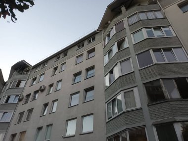 Vilnius, Litvanya 'nın banliyölerinde 80' ler ve 90 'lar mimarisi