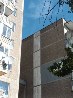 Vilnius, Litvanya 'nın banliyölerinde 80' ler ve 90 'lar mimarisi