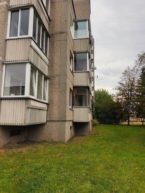 Vilnius, Litvanya 'nın banliyölerinde 80' ler ve 90 'lar mimarisi