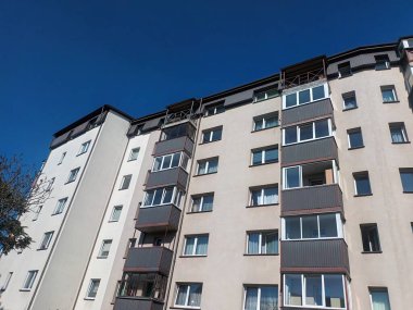 Vilnius, Litvanya 'nın banliyölerinde 80' ler ve 90 'lar mimarisi