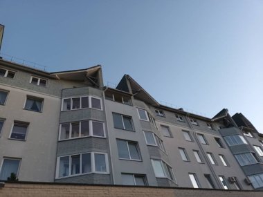 Vilnius, Litvanya 'nın banliyölerinde 80' ler ve 90 'lar mimarisi