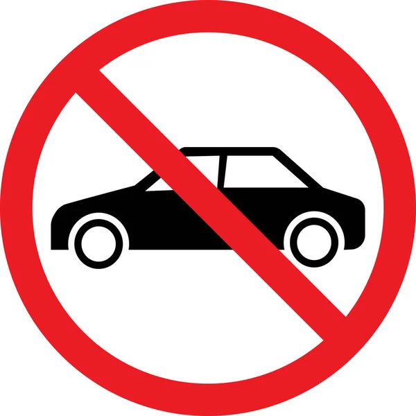 Não Sinal Carros Estacionamento Não Permitido Sinais Segurança Rodoviária —  Vetores de Stock