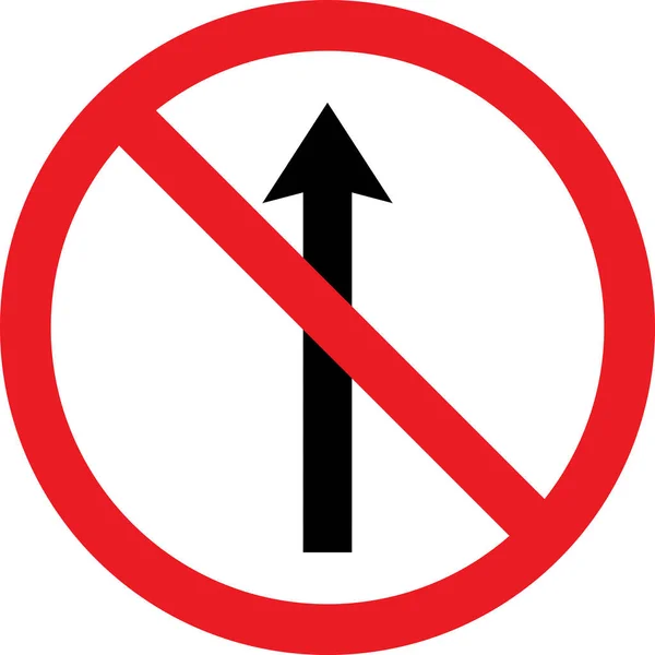 Дорожного Знака Транспортные Средства Разрешается Идти Прямо — стоковый вектор