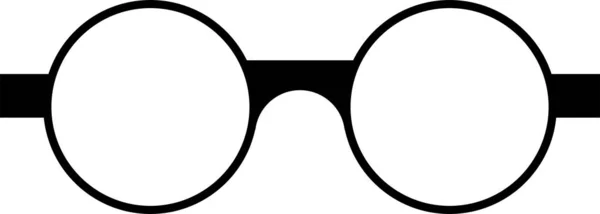 Runda Glasögon Ikon Tecken Vektor Cirkelformade Linser Med Ram — Stock vektor