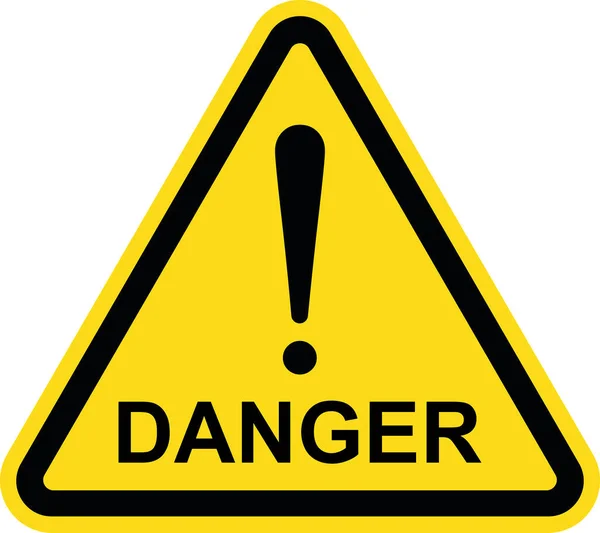 Sinal Perigo Exclamação Aviso Perigo Segurança — Vetor de Stock