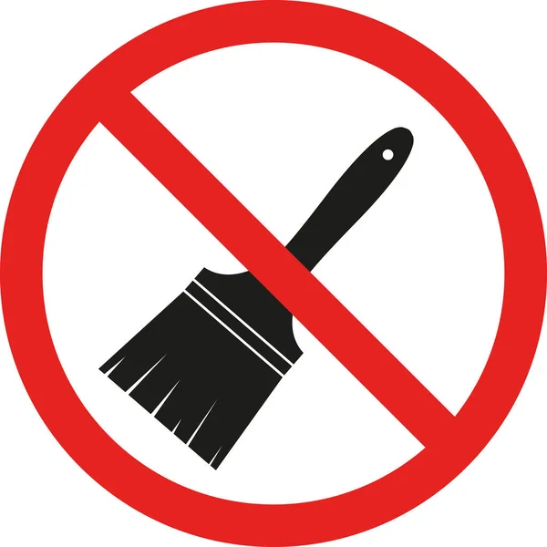 禁止されている標識を塗装したり塗装したりしないでください 禁断の記号と記号 — ストックベクタ