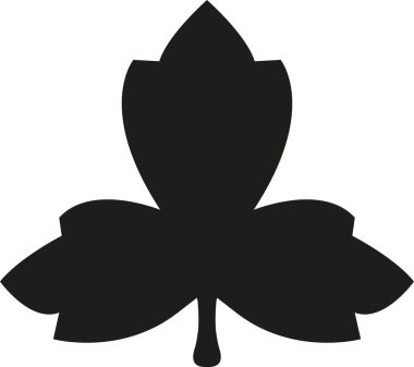 Viktorya dönemi çiçek vektör simgesi. Vintage işaretleri ve sembolleri.