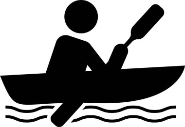 Kano ikonu ya da kano sembolü. Su sporları işaretleri ve sembolleri.