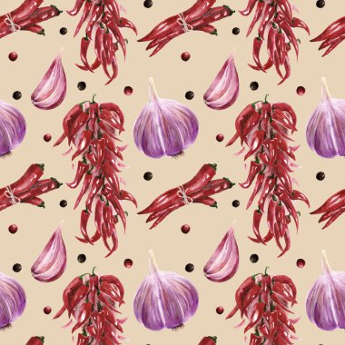 serin biber ve sarımsak ile Seamless Modeli