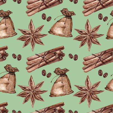 Tarçın, yıldız anason, baharatlar ile Seamless Modeli