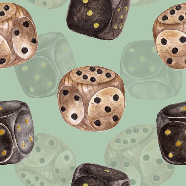 Seamless pattern with dice