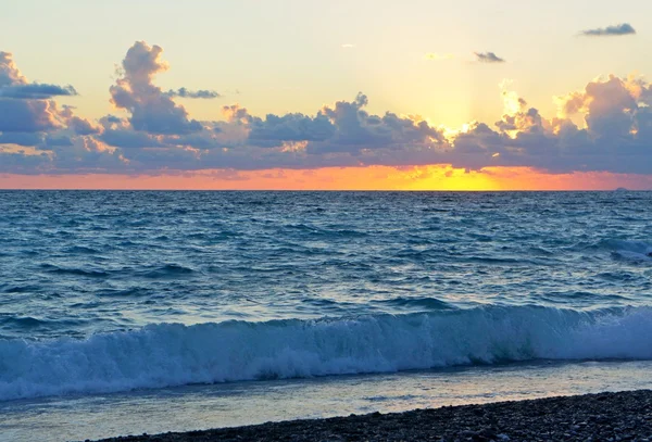 Pôr do sol sobre o mar Fotografia De Stock