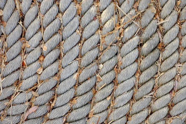 Velha corda marinha textura circular — Fotografia de Stock