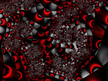 Fractal sanat yaratıcı tasarım için. Kırmızı ve gri.