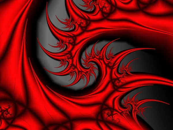 크리에이 티브 디자인에 대 한 프랙탈 작품입니다. 빨강과 회색. — 스톡 사진