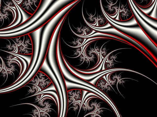 Fraktal kunst for kreativ design. Rød og grå . – stockfoto