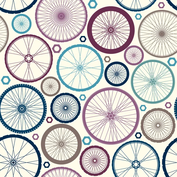 Patrón de ruedas de bicicletas . — Vector de stock