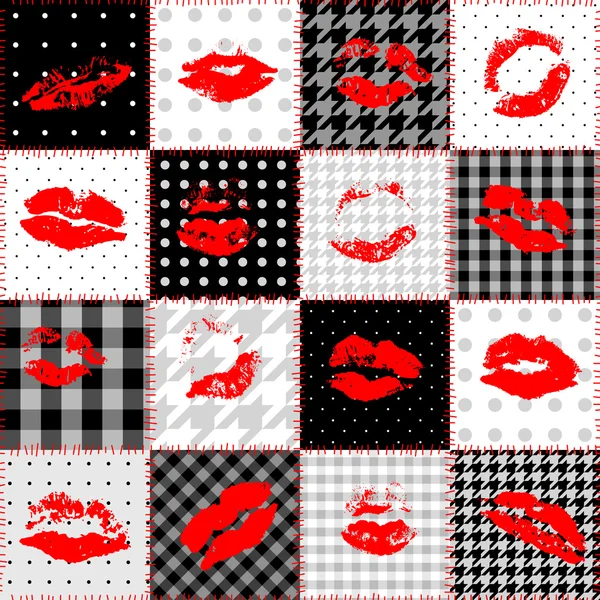 Patchwork en estilo retro — Vector de stock