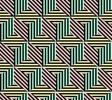 Soyut geometrik küpleri desen