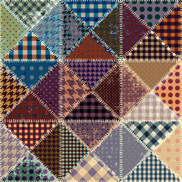 Vektorové abstraktní bezešvé patchwork vzor od riangles — Stockový vektor