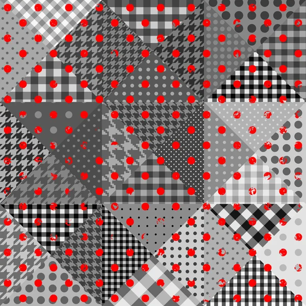 Vector abstracte naadloze patchwork patroon — Stockvector