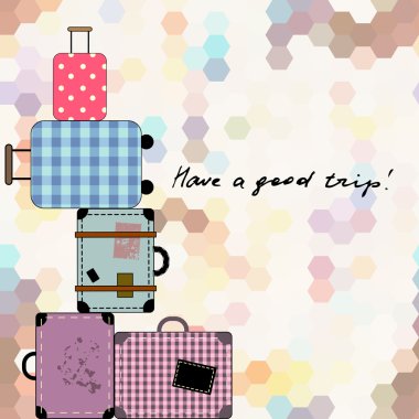 vektör arka plan bavul ile