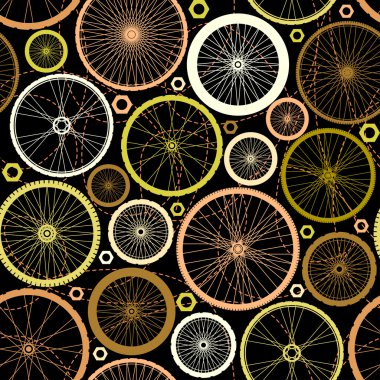 Bisiklet tekerlekleri paterni.