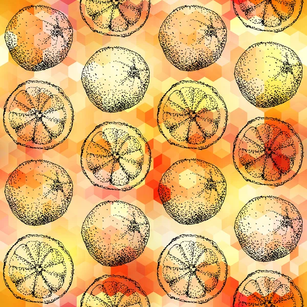Oranger geometrischer Hintergrund — Stockvektor