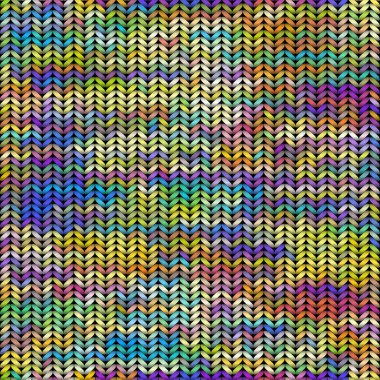 Taklit Süveter Melanj Örgü Efekti Vektör İllüstrasyonu.