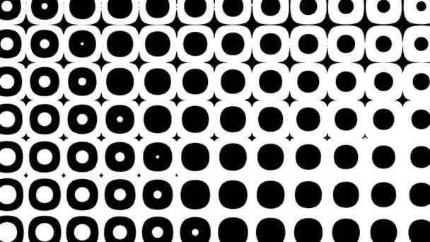 Naadloze lus abstracte beweging achtergrond. Abstracte polka dot beelden. — Stockvideo