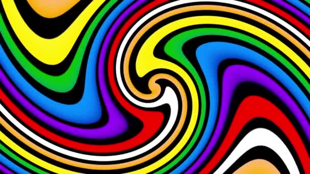 色彩斑斓的抽象迷幻环路背景 — 图库视频影像