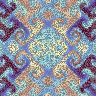 Vektörsüz mozaik sanat modeli. Sanat arkaplanı.