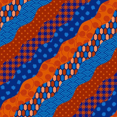 Yamalı tekstil deseni. Kusursuz yorgan dizayn arkaplanı.