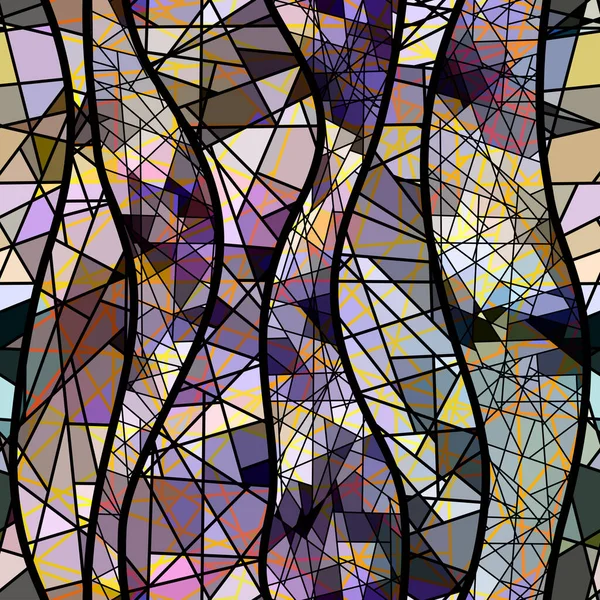 Patrón de arte mosaico sin costura vectorial. Fondo artístico. — Archivo Imágenes Vectoriales