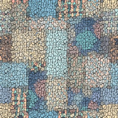 Kusursuz grunge soyut kare deseni. Grunge çatlaklarını boya.