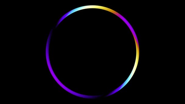 Gradient circulaire sur fond noir. Cercle de chargement. — Video