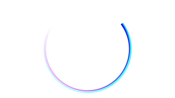 Kreisförmiger Verlauf auf weißem Hintergrund. Ladekreis. — Stockvideo